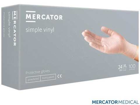 Rękawice winylowe M (100) transparentne MERCATOR MEDICAL EN420 Noname Rękawice winylowe M (100) transparentne MERCATOR MEDICAL EN420 Noname