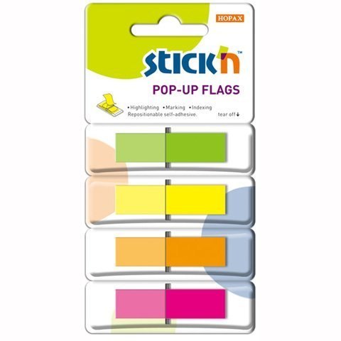 Zakładki indeksujące w podajniku 45x12mm 160/4 kolory STICKN 26017 StickN Zakładki indeksujące w podajniku 45x12mm 160/4 kolory STICKN 26017 StickN