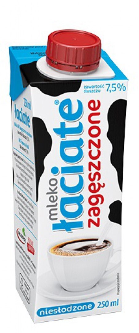 Mleko ŁACIATE UHT 7,5% zagęszczone niesłodzone 250 ml Łaciate Mleko ŁACIATE UHT 7,5% zagęszczone niesłodzone 250 ml Łaciate