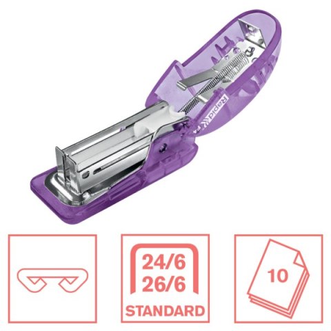 Zszywacz mini Rapid ColourBreeze F4, 10 kartek, 5 lat gwarancji, lawendowy 5001532 Rapid Zszywacz mini Rapid ColourBreeze F4, 10 kartek, 5 lat gwarancji, lawendowy 5001532 Rapid