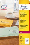 Etykiety adresowe L4772-25 99,1 x 42,3 25 ark przezroczyste, Avery Zweckform Avery Zweckform