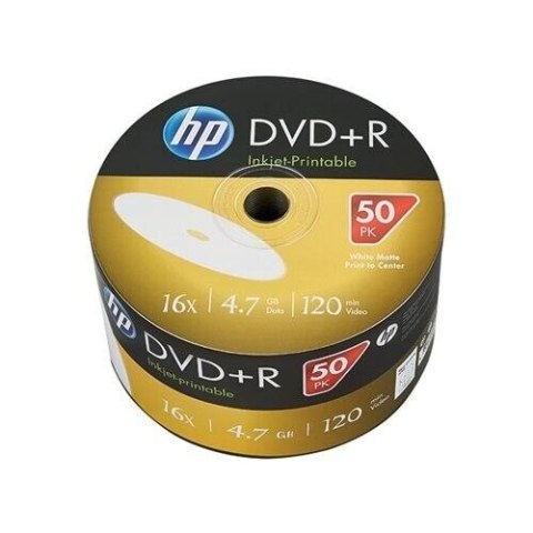 Płyta HP DVD+R 4.7GB 16x (50szt) SPINDEL, bulk WHITE INKJET PRINTABLE do nadruku DRE00070WIP Maxell Płyta HP DVD+R 4.7GB 16x (50szt) SPINDEL, bulk WHITE INKJET PRINTABLE do nadruku DRE00070WIP Maxell