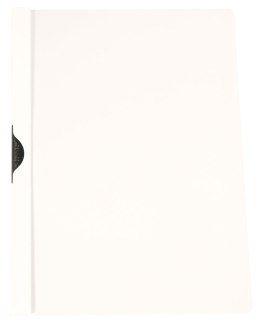 Skoroszyt Q-CONNECT z metalowym klipsem, PP, A4, 200/350mikr., biały Q-Connect