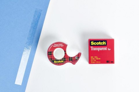 Taśma biurowa SCOTCH Crystal Clear (600), transparentna, 19mm, 33m, w pudełku Scotch 3M Taśma biurowa SCOTCH Crystal Clear (600), transparentna, 19mm, 33m, w pudełku Scotch 3M