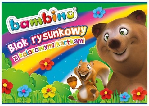 Blok techniczny z kolorowymi kartkami BAMBINO A4 10kartek STANDARD St.Majewski Blok techniczny z kolorowymi kartkami BAMBINO A4 10kartek STANDARD St.Majewski
