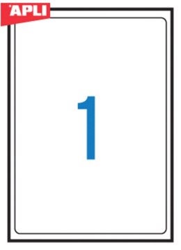 Etykiety 02412 199.6*289.1 za okrąglone (100) APLI (X) Apli