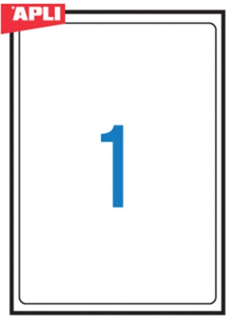 Etykiety 02412 199.6*289.1 za okrąglone (100) APLI (X) Apli