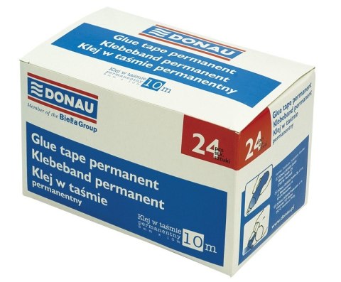 Klej w taśmie DONAU, permanentny, 8mmx10m, 7608001PL-99 Biella