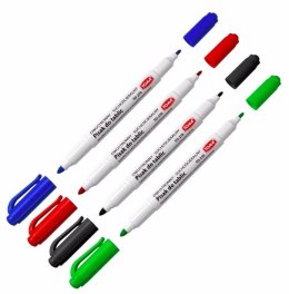 Pisaki 2-stronne do białych tablic TOMA, 2 końcówki cienkie 0,5 i 0,8mm, czarny TO-270 Toma Toma