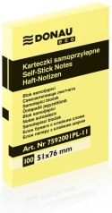 Bloczek ECO 51*76 7592001PL-11 jasno żółty DONAU Donau
