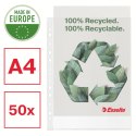 Koszulka groszkowa Recycled Premium PP 100 mic. A4, w kartonie, 627501 op.50 szt. Esselte Esselte