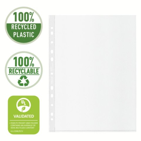 Koszulka groszkowa Recycled Premium PP 100 mic. A4, w kartonie, 627501 op.50 szt. Esselte Esselte Koszulka groszkowa Recycled Premium PP 100 mic. A4, w kartonie, 627501 op.50 szt. Esselte Esselte