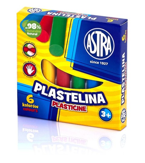 Plastelina Astra 6 kolorów, 83811905 Astra Plastelina Astra 6 kolorów, 83811905 Astra